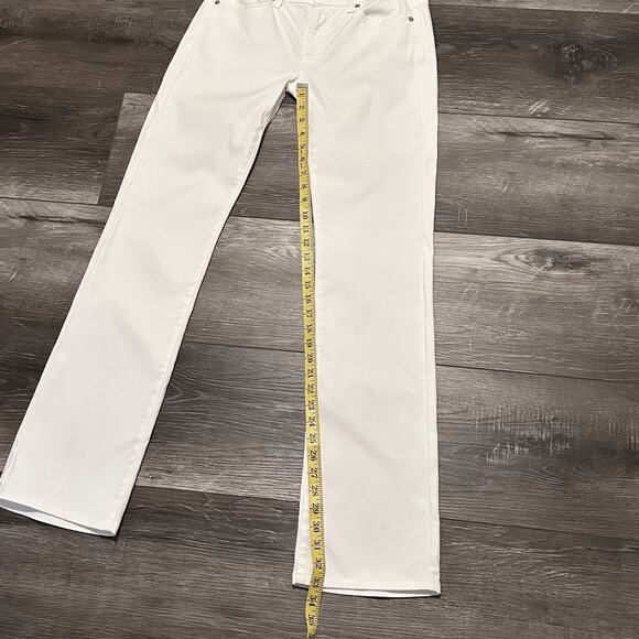 7 For All Mankind Women’s Size 28 Kimmie Bootcut White Jeans Made in USA - Picture 7 of 10
